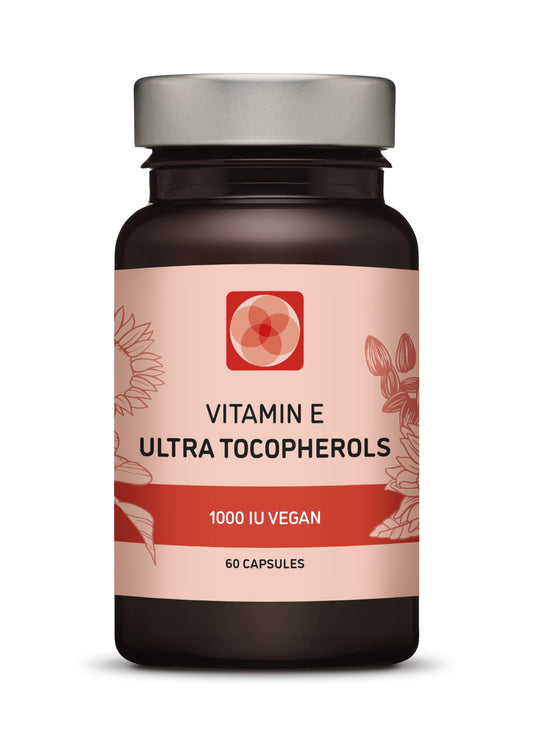 Procapsin Vitamin E 1000 IU bottle shows high-dose ultra tocopherol formula for daily use