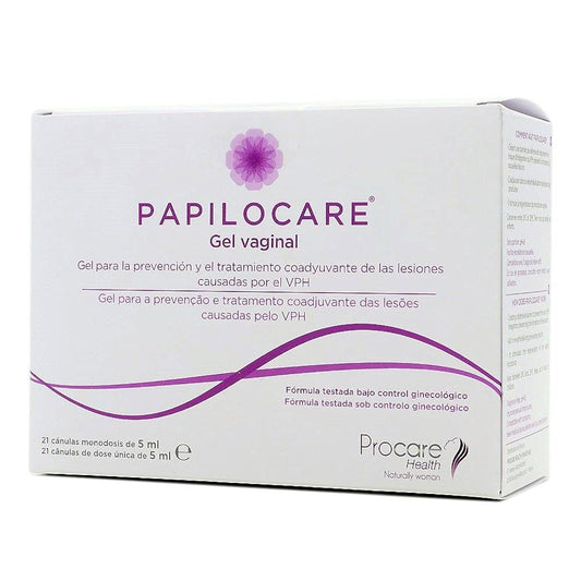 Procare Global Ion Papilocare gel packaging shows 21 units for convenient at-home use