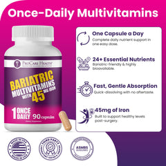 Person taking ProCare Health multivitamin as part of daily routine