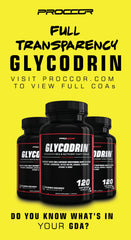 PROCCOR Glycodrin capsules close-up with quality packaging