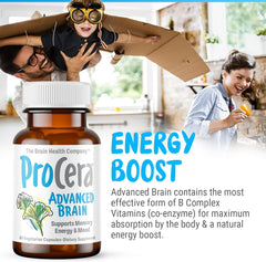 Procera Advanced Brain visual with brain icon highlighting focus