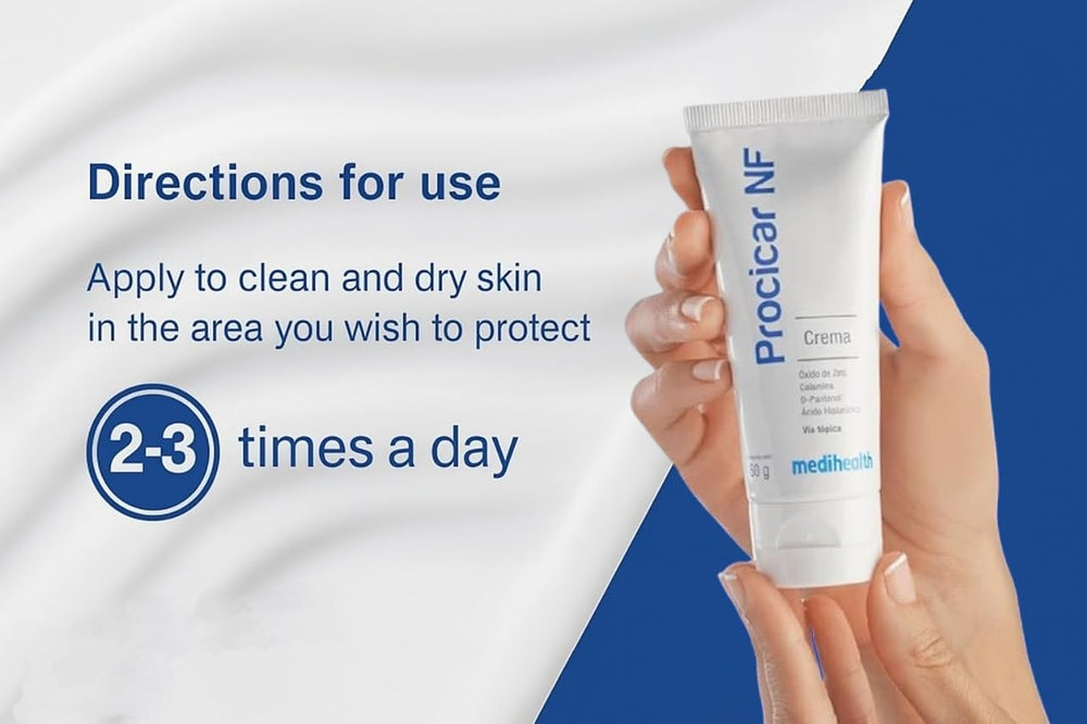 Procicar NF Scar Cream texture closeup shows rich hydration for skin comfort.