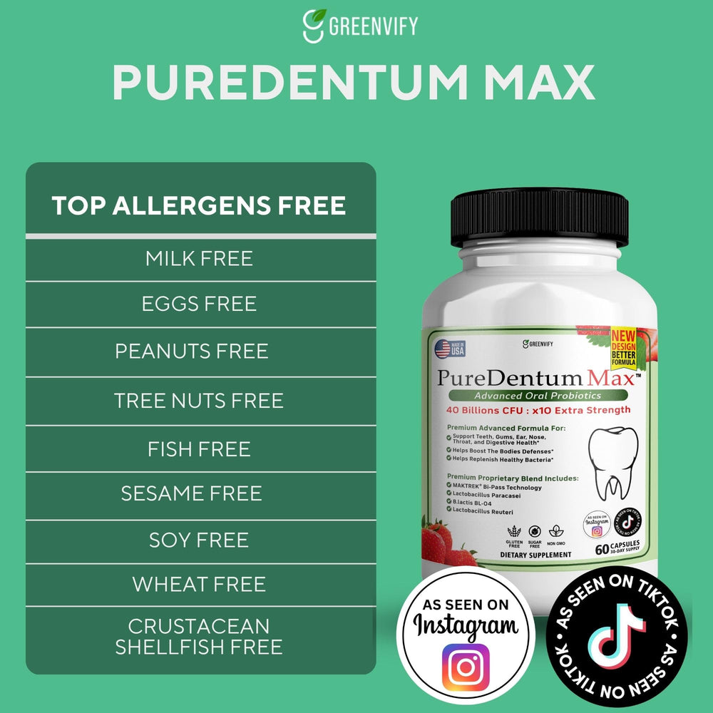 ProDentim Max capsules close-up highlighting 40B CFU potency for oral health.