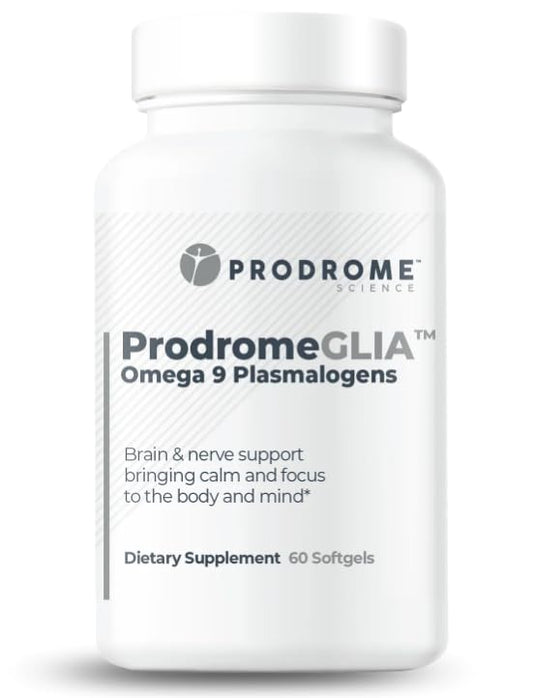 ProdromeGlia bottle front displaying premium packaging for lipid-focused brain support