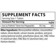 Close-up of Proferrin ES tablets for easy daily dosing.