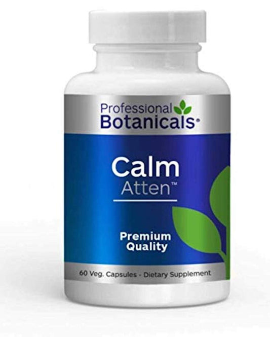 Professional Botanicals Calm Attention bottle label signals focus support