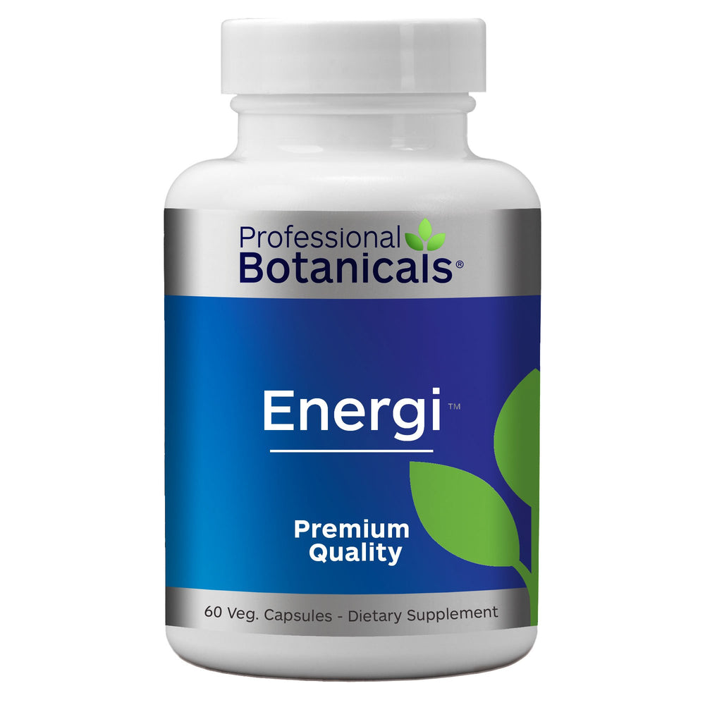 Professional Botanicals Energi bottle ready for a calm, focused energy boost.