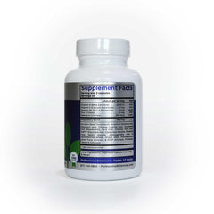 Vegan capsules pack of Calm Attention on clean background