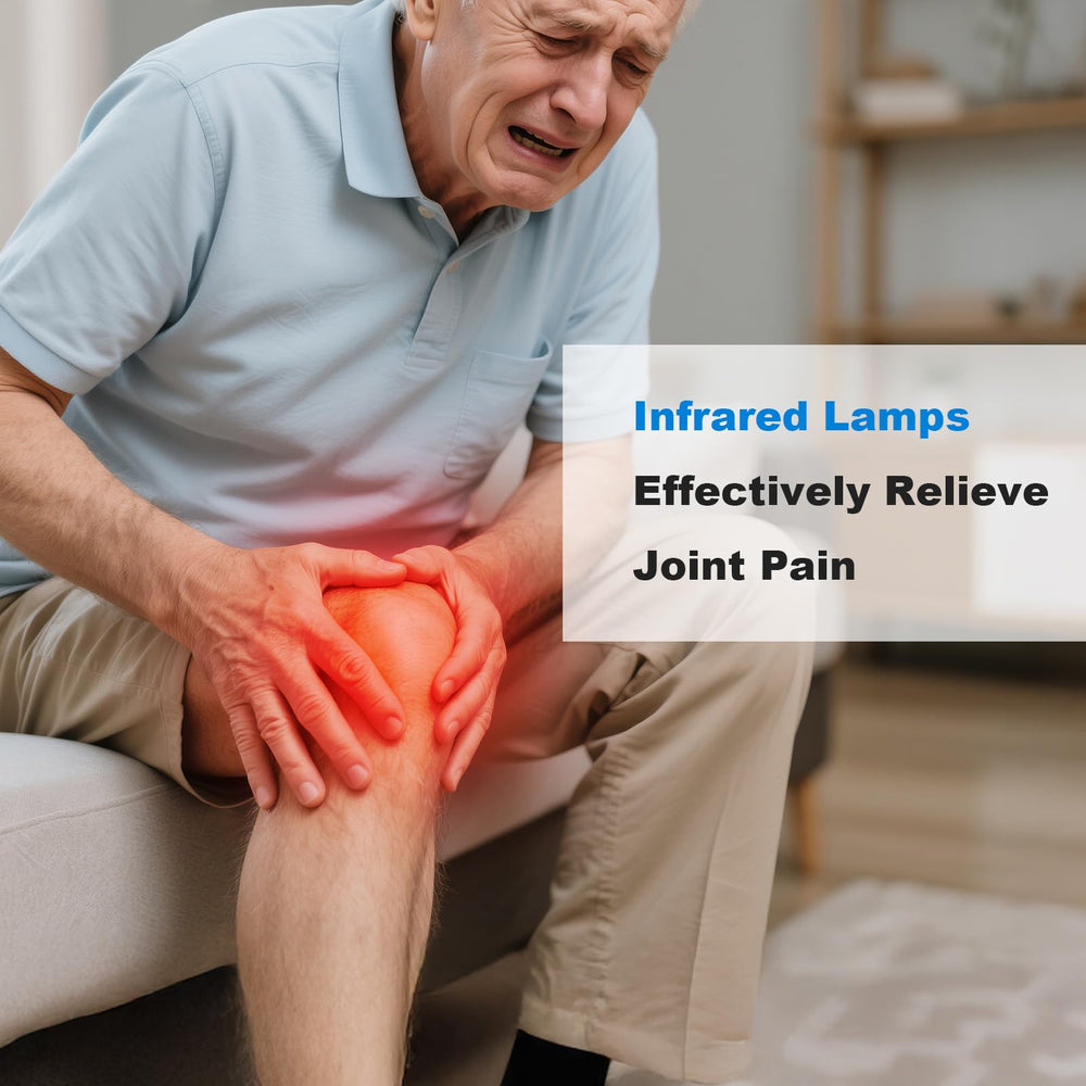 Profey 150W infrared bulb glow emphasizes deep warmth for joints and post-workout comfort.