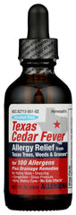 PROGENA Allergena Texas Cedar Fever bottle on a clean surface for natural relief