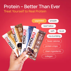 ProGo bars with 95% isolate emphasize a high-protein bite.
