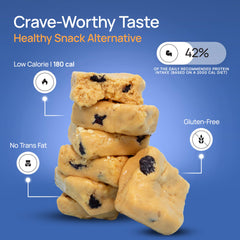 ProGo Blueberry Crunch bar packaging emphasizes gluten-free claim.