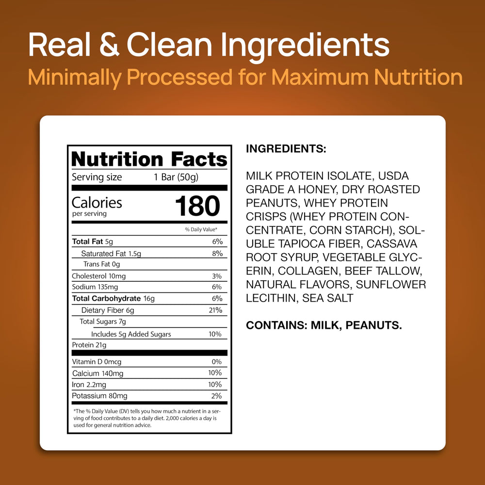 Close-up of ProGo Salted Caramel Crunch bar highlighting texture and protein