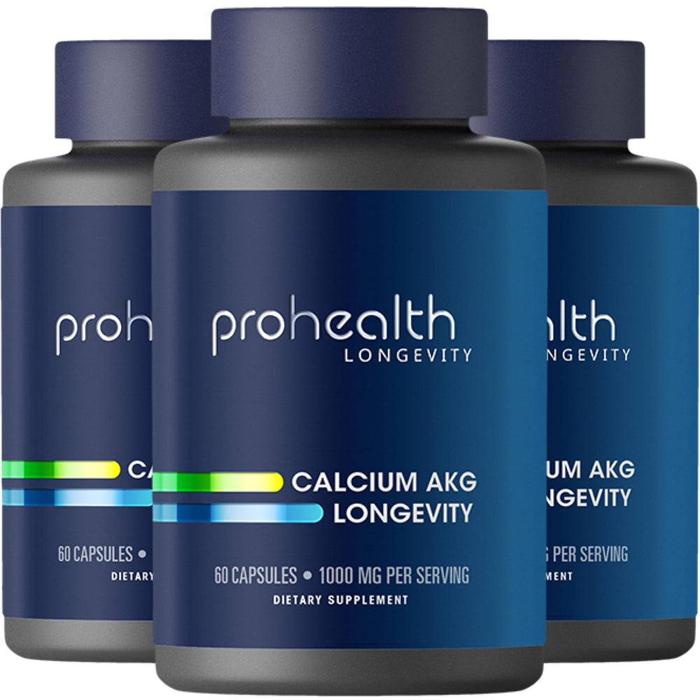 ProHealth Ca AKG supplement bottle for daily energy support