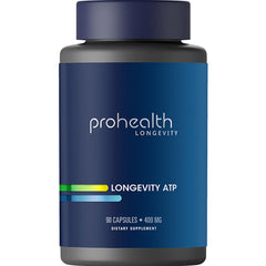 ProHealth Longevity ATP bottle pour for a simple daily energy routine.
