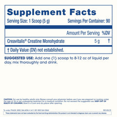 ProHealth Longevity Creatine scoop indicating a 5 g serving for muscle maintenance.