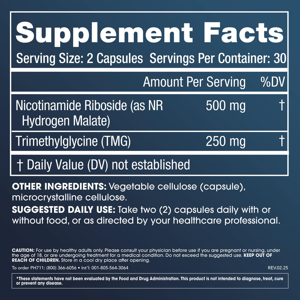 Close-up of ProHealth NR Pro 500 capsules highlighting dosage and label
