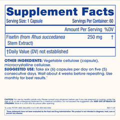 ProHealth Pure Fisetin 5-day reset concept on label