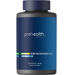 ProHealth Pure Micronized P.E.A. bottle for daily use and temporary discomfort support.