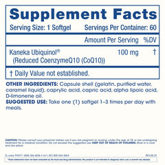 ProHealth Ubiquinol CoQ-10 bottle label highlighting USA-made quality and testing.