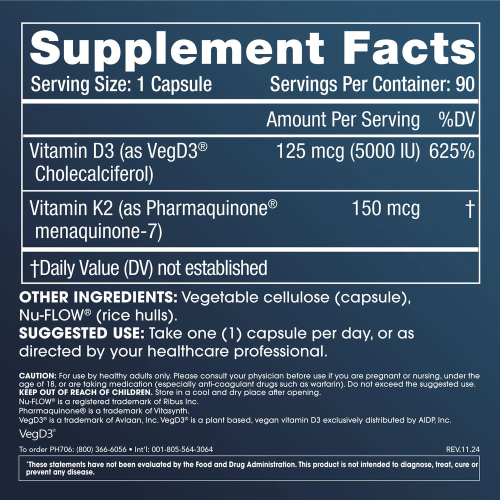 ProHealth D3 + K2 capsules close-up showing texture for daily immune support.