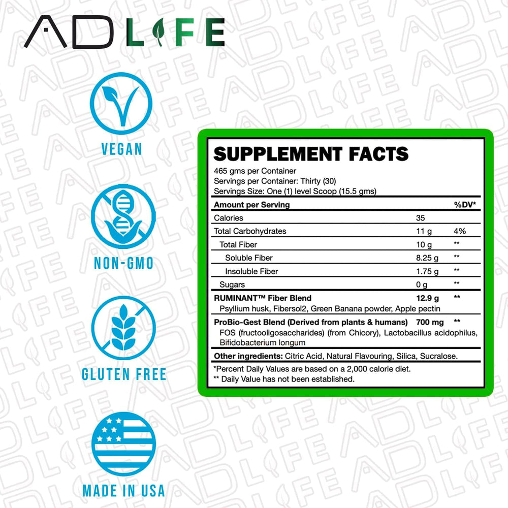 Project AD Fiber+ scoop dispensing to measure a convenient daily fiber dose.