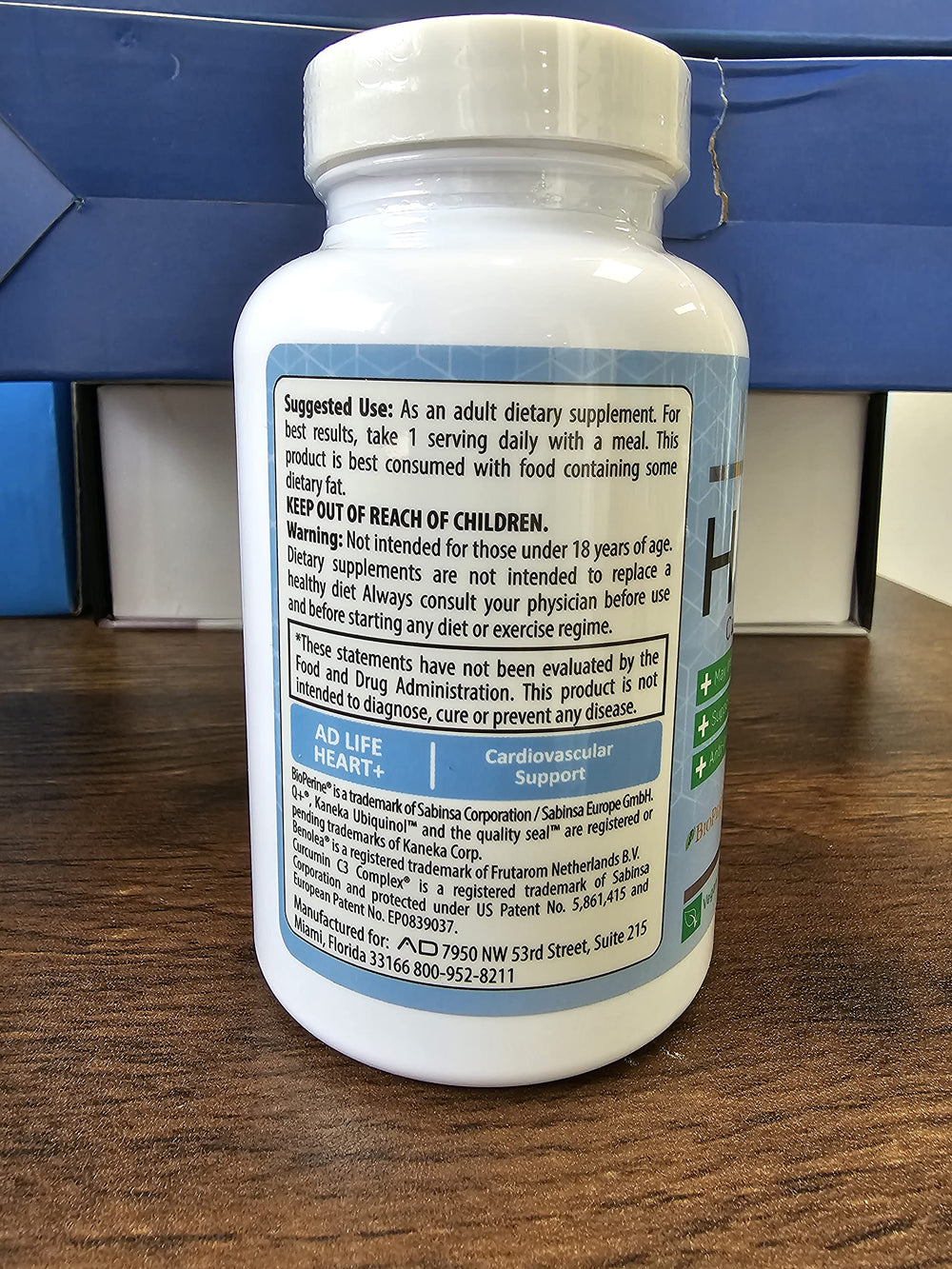 Project AD Heart+ capsules close-up emphasizing premium ingredients