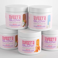 Project Ad Sweet N Glow packaging shown on a minimalist vanity