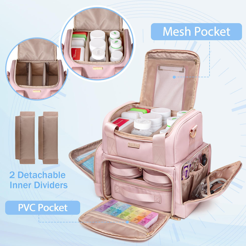 Prokva bottom compartments with detachable bags and PVC lids for neat, portable storage.