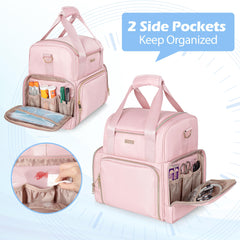 Prokva exterior side pockets and PVC pouches for ointments and pills organization.