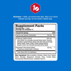 Close-up of ProLab caffeine tablets showing a 200 mg dose.