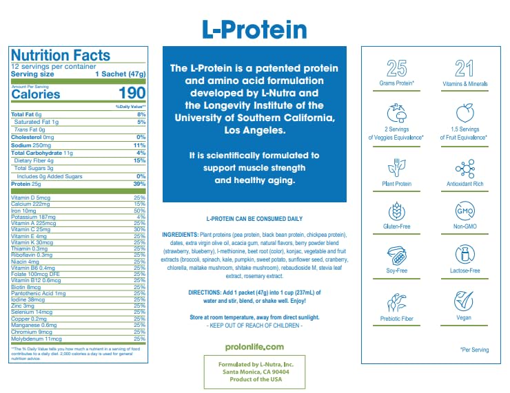 Prolon daily routine with protein supports performance and longevity goals.