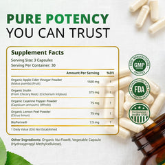 Promethean Wellness ACV Pro ingredients panel featuring ginger and cayenne.