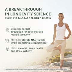 Prominent Nutrition Urolithin A + Fisetin capsules being poured for recovery support