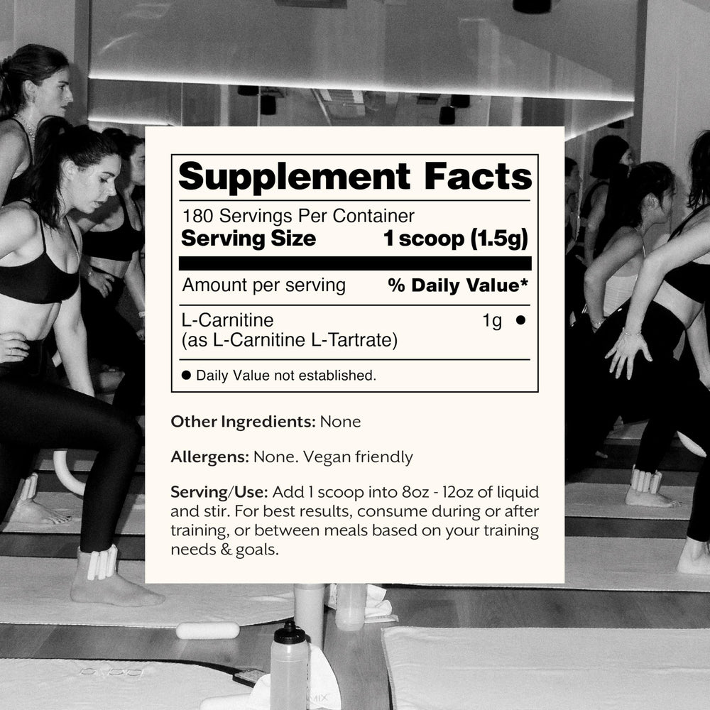 Promix L-Carnitine Powder scoop with precise dosing for steady energy