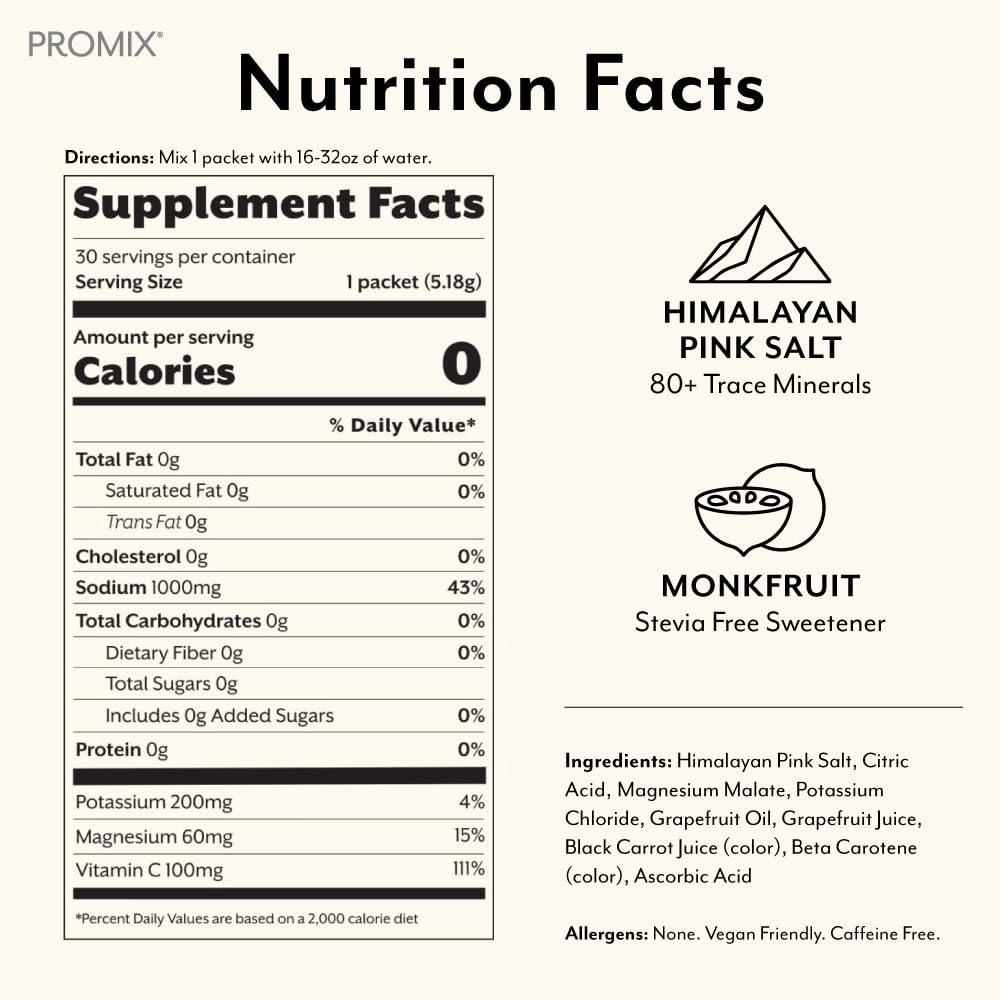 Close-up of Himalayan pink salt and minerals in ProMix Electrolytes formula