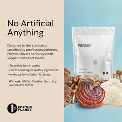 Promix Nutrition Lions Mane mushroom for sharper focus during work.