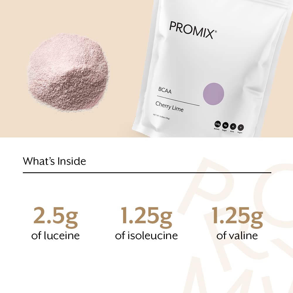 Promix BCAA scoop dissolving in water for quick hydration