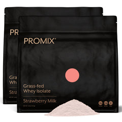 ProMix Nutrition whey protein isolate bottle with strawberry flavor for post-workout shakes