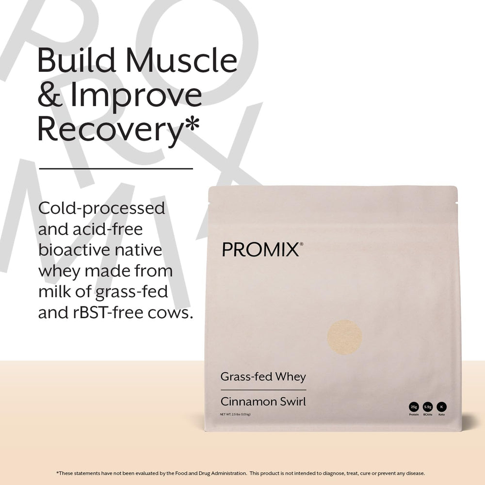 ProMix Nutrition Whey Protein Powder Cinnamon Swirl grass-fed cows image signals quality ingredients