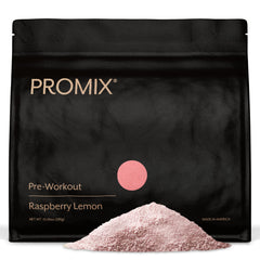 ProMix Nutrition pre-workout Raspberry Lemon powder container for clean energy and focus.