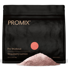 Promix Pre-Workout Strawberry Lemon bottle ready for an energy-boosted training session.