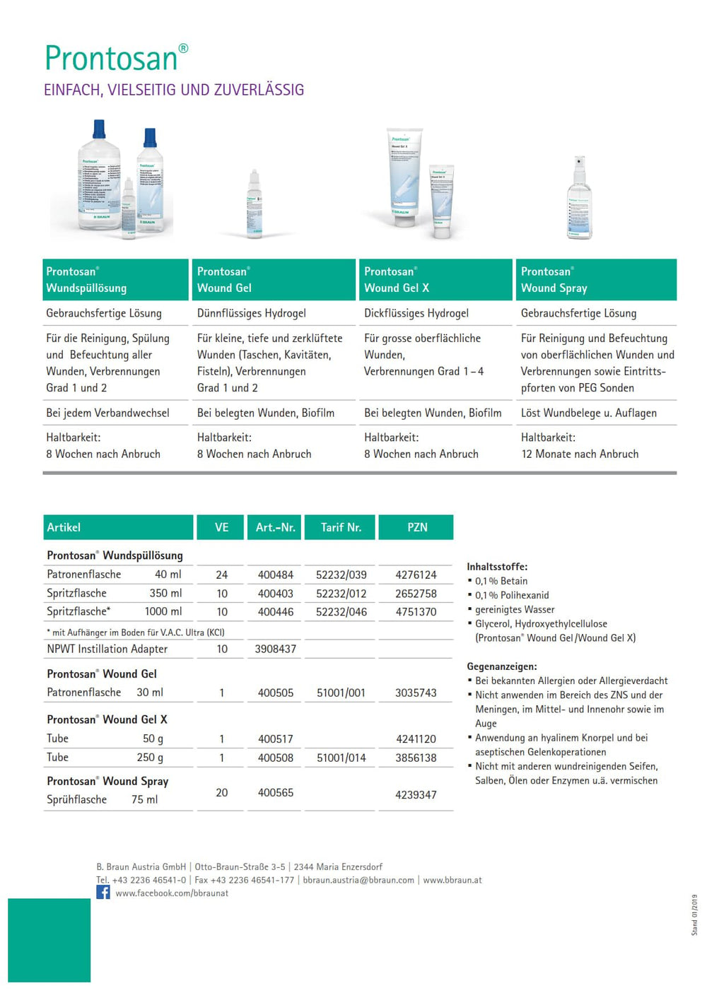 Prontosan wound gel used with gauze compresses in care routine