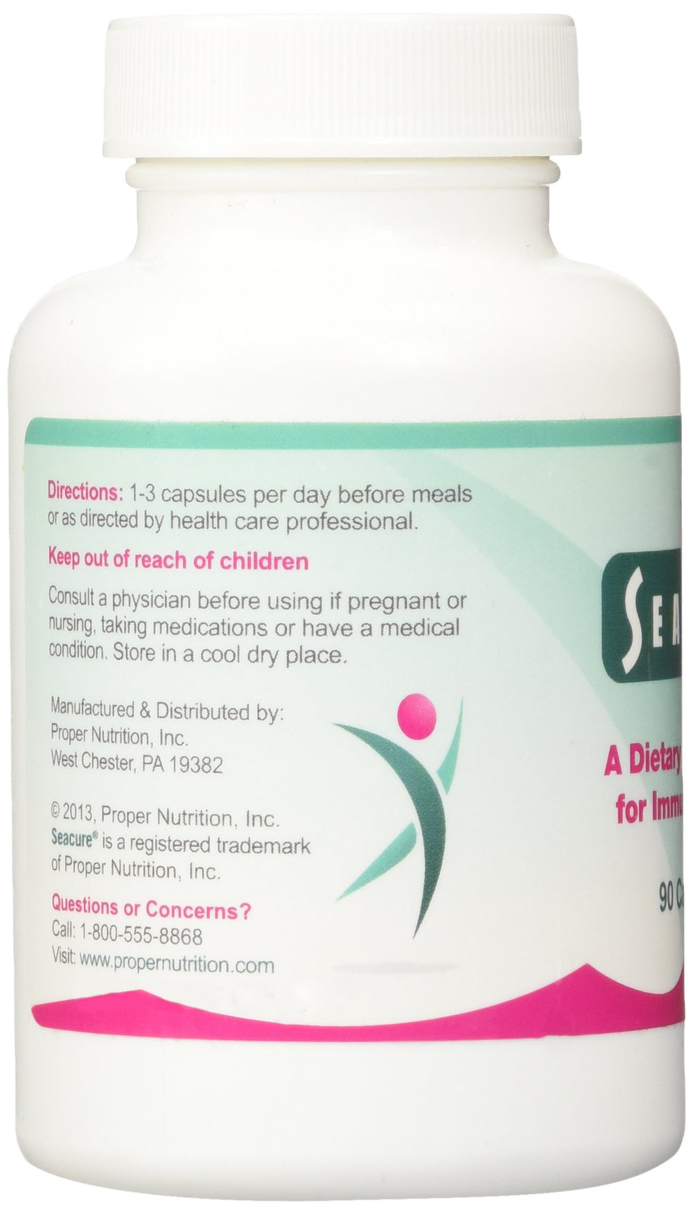 Proper Nutrition SeaVive label close-up with clear usage guidance.