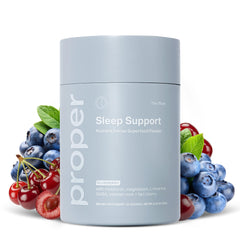 Proper The Blues Sleep Aid bottle front for calm nightly support.