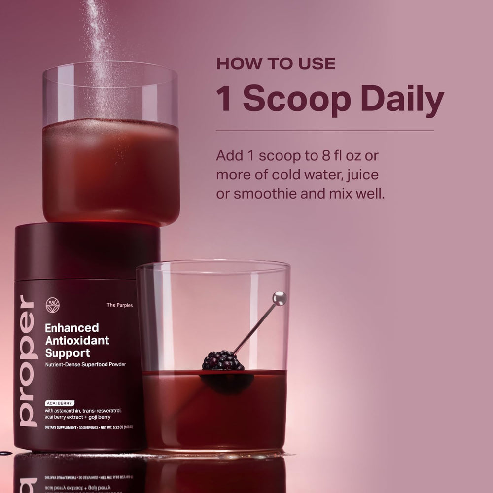 Proper The Purples plant-based, gluten and dairy free formula for inclusive use.