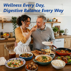 Proriginal Digestive Enzymes vegan capsules emphasizing dairy-free and gluten-free compatibility.
