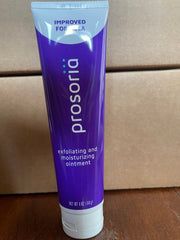 Prosoria daily treatment system packaging shows convenient once-daily application.