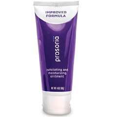 Prosoria exfoliating moisturizing ointment 4oz jar for daily skin renewal and hydration.