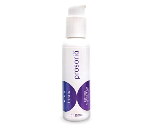 Prosoria psoriasis gel bottle-dispense for quick, easy daily application.